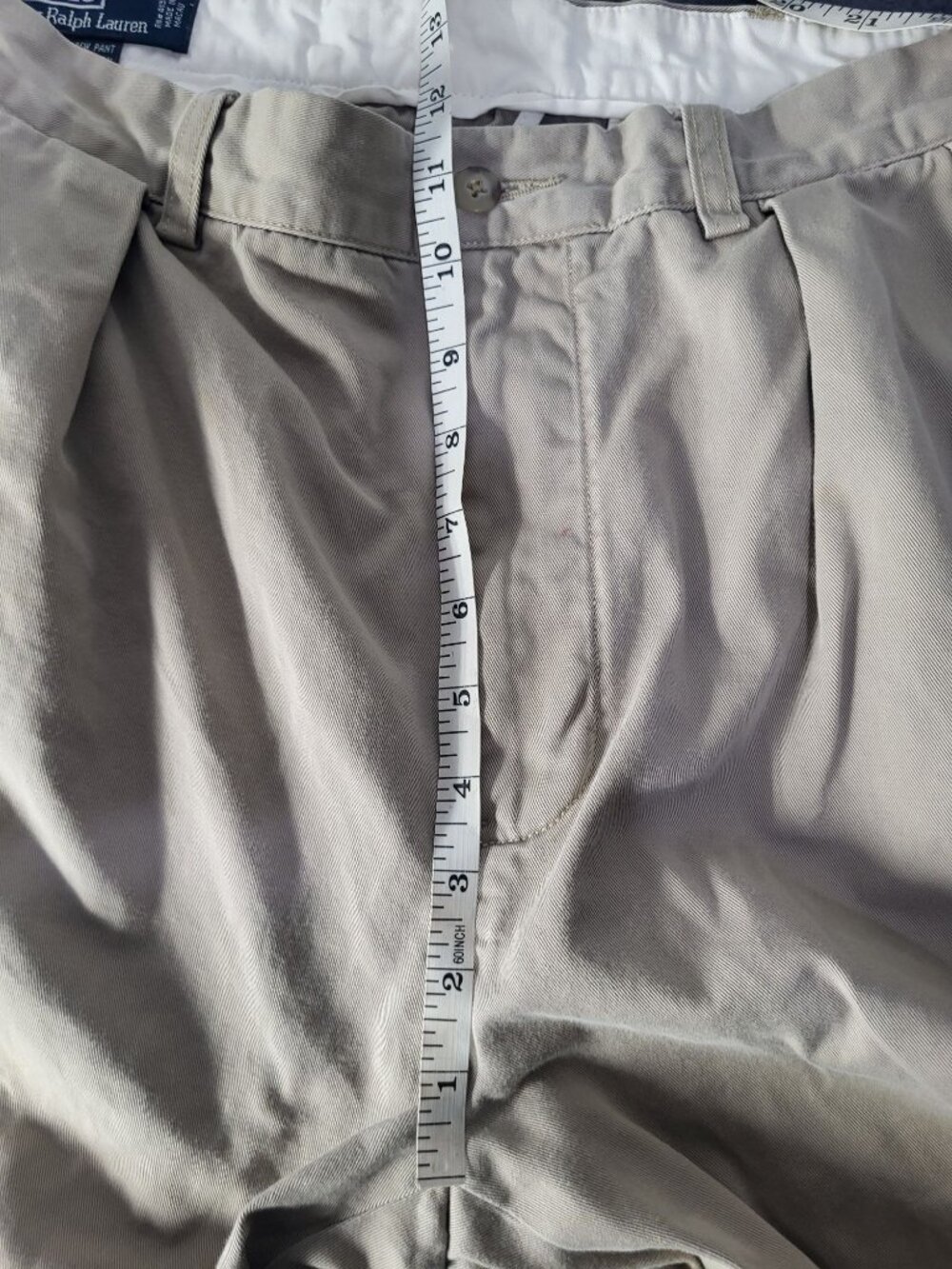 Polo By Ralph Lauren Men's 34x30 Andrew Pants Khaki Chino Pleated Vintage - Picture 5 of 8